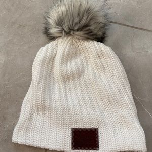 White Pom Beanie